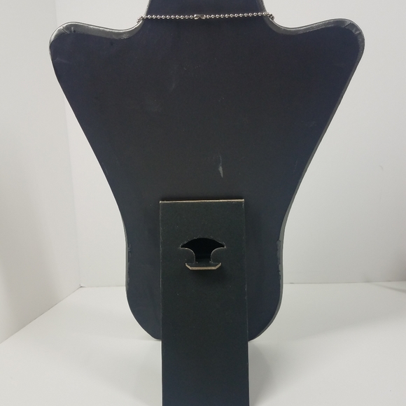 Heart Filigree Rhinestone SilvertoneWatch Necklace - Picture 5 of 7